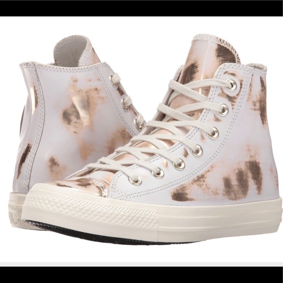 Converse Shoes - Converse Brush Off Leather Hi Top Buff Light Gold